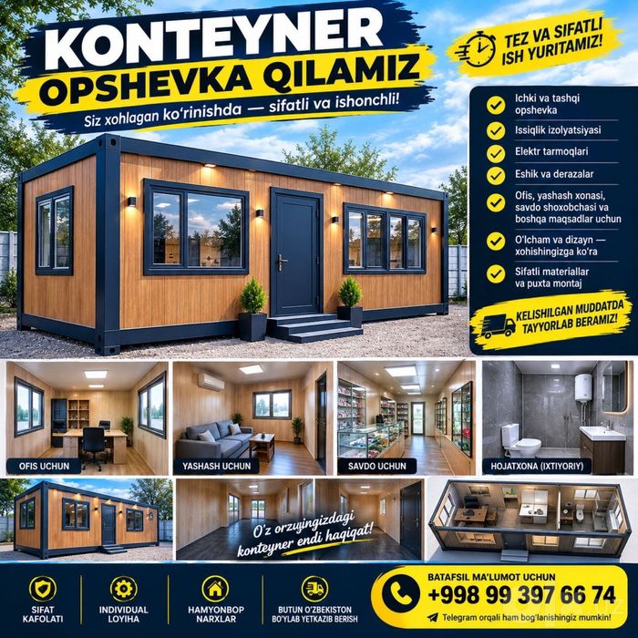 TAYYOR KONTEYNER OFIS / dukon sotuvda!
