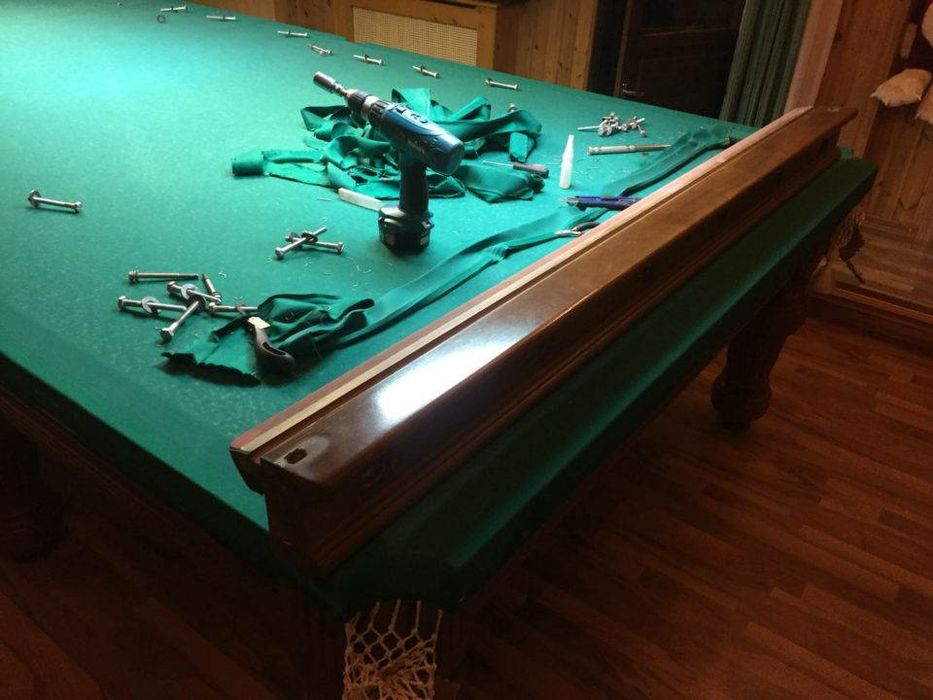 Ремонт, установка бильярдных столов. Биллиард стол урнатиш, таъмирлаш.