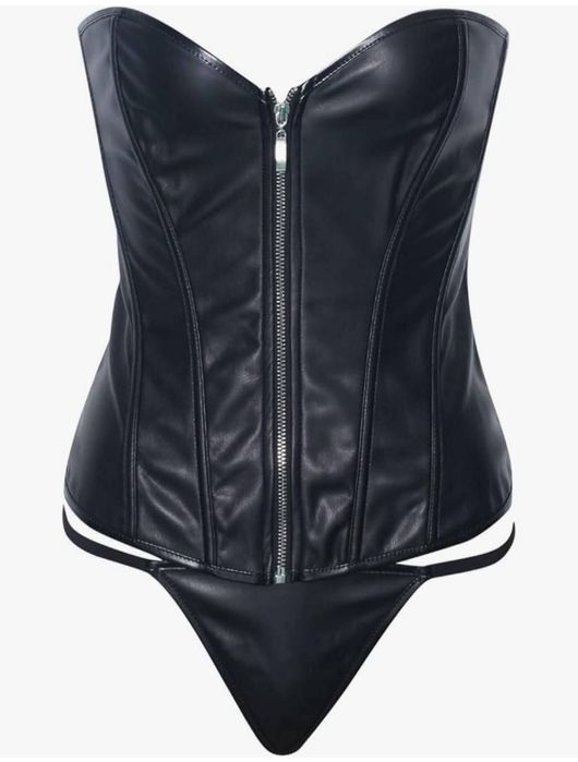 Луксозен,кожен комплект/корсет и слинг М