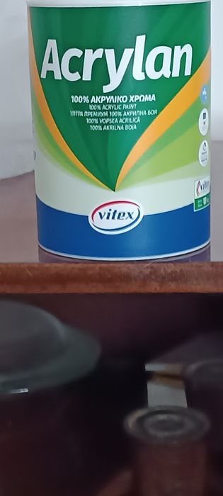 Бяла акрилова цветна базова боя Vitex, 980 ml, Боя за стена