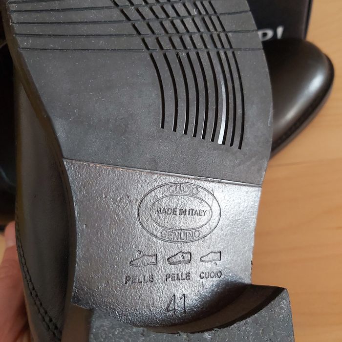 Pantofi clasici inalti, botine chelsea, din piele naturală, marimea 41