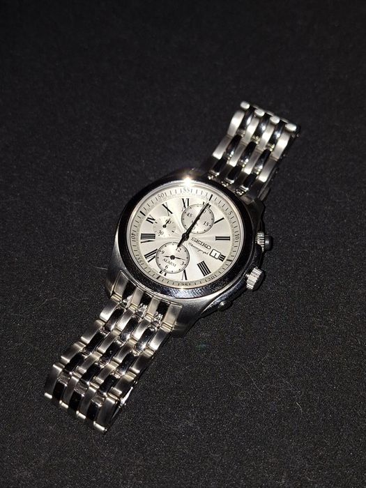 Мъжки часовник Seiko Chronograph Alarm 7T62-0KR0 (Sapphire) + Кутия