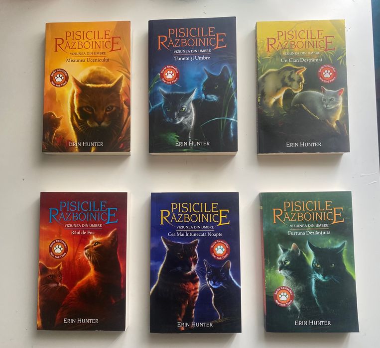 Carțile “Pisicile Războinice”de ERIN HUNTER.Volumele 24-36 si Volumul 12. Cititi Descrierea!