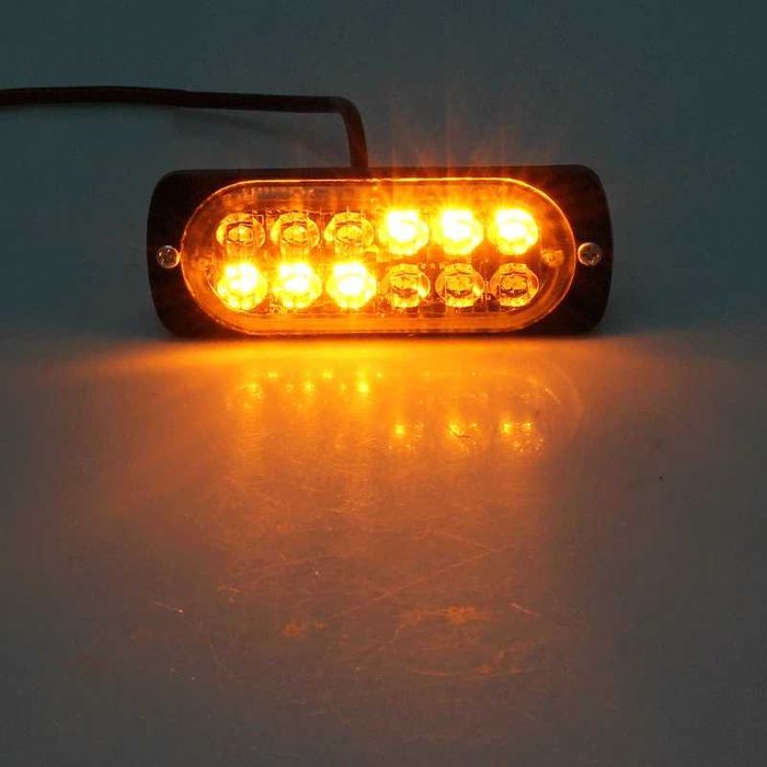 Stroboscoape auto galbene blitzuri camion stroboscop LED 12V 24V grila