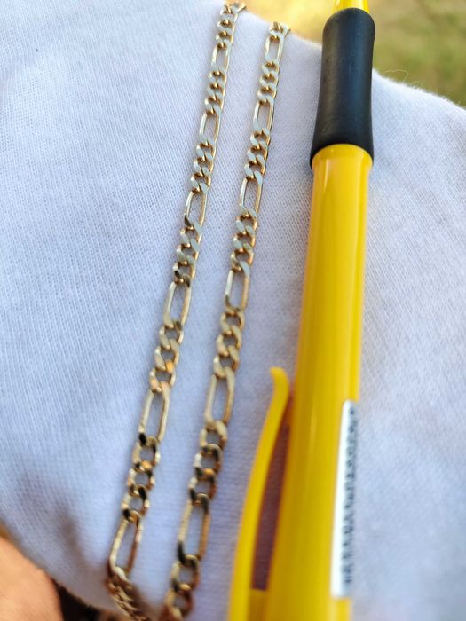Lantisor aur 14k Lant model retro zale pline Figaro gramaj 14.38g. Artmax Bijuterii Unicat 0741688642