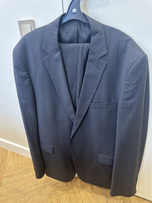 Костюм серая с полосками