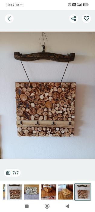 Panou decorativ, cuier și lădiță depozitare