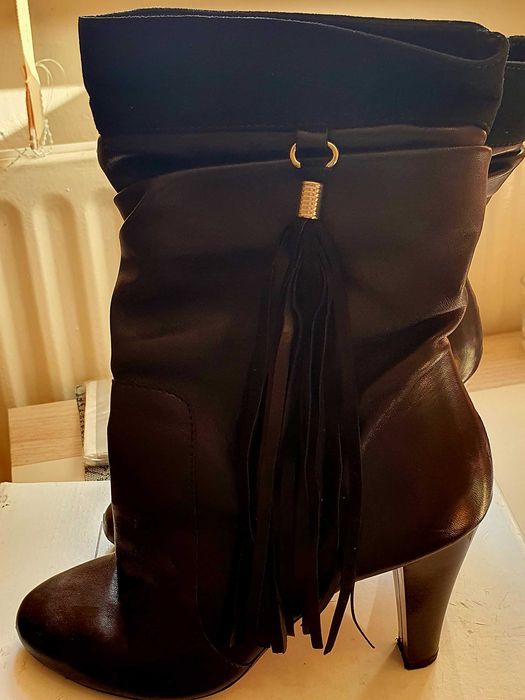 Дамски елегантни боти. Естествена кожа. 37 номер