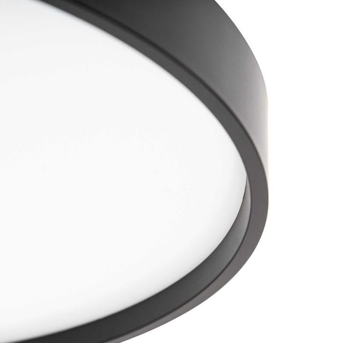 Plafonieră LED 36W ORO NUBE neagra 3850lm 4000K design modern Ø385 mm