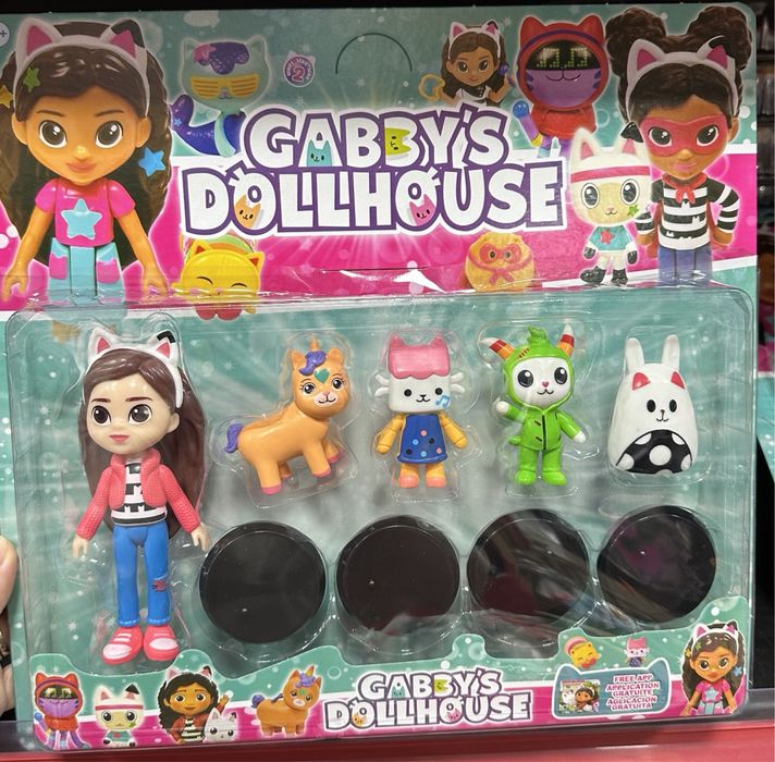 Set cu 5 figurine Gabby's Dollhouse, Casa Papusilor, NOU