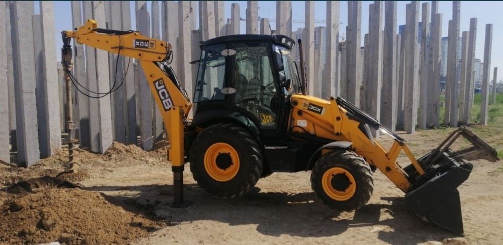 Экскаватор,  гидромолот, ямобур