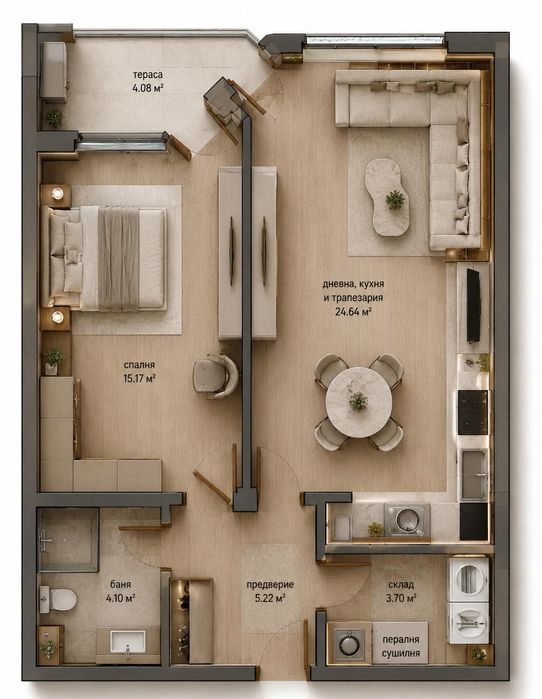Продава се Двустаен апартамент в София, Малинова долина - 79 кв.м за 1414 €/кв.м - Снимка #8