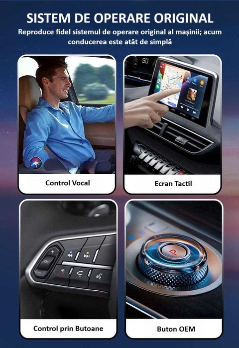 Adaptor Wireless Android Auto/Apple Carplay ZYTEQ® PL6, Universal, Nou
