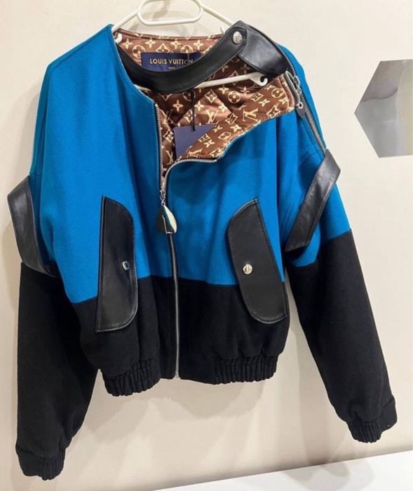 Дамско яке Louis Vuitton,100% естествена кожа и вълна