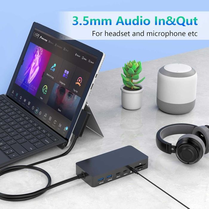 Microsoft Surface Dock 12-in-1 - Triple Display HDMI VGA - Nou