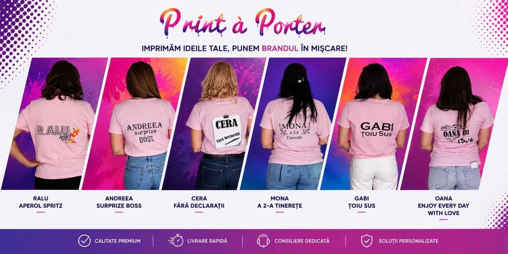TRICOURI PERSONALIZATE PLOIEȘTI – Print Dtf Premium, calitate exceptională, livrare rapidă Prahova
