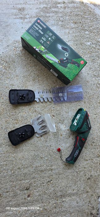 Foarfeca - Trimmer Parkside iarba si gard viu cu acumulator