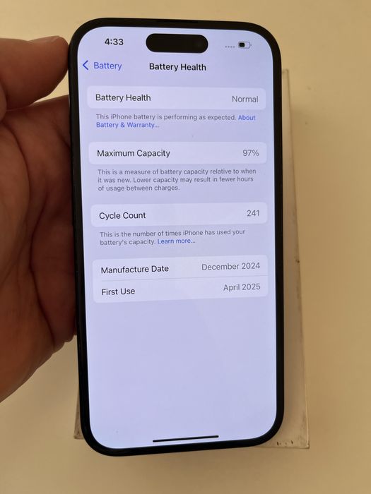 Iphone 16 256GB 97% bat