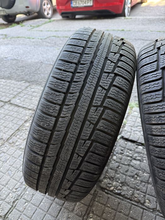 4бр Зимни Гуми с джанти 205/55/16 NOKIAN + 5бр тасове оригинални на Пежо