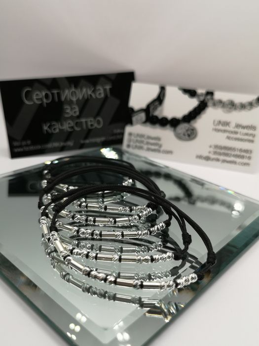 925 сребърни гривни с тайно послание в морзов код