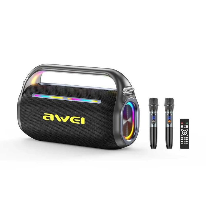 Boxă Portabilă AWEI KT18 cu 2 Microfoane Karaoke Garanție 12 Luni