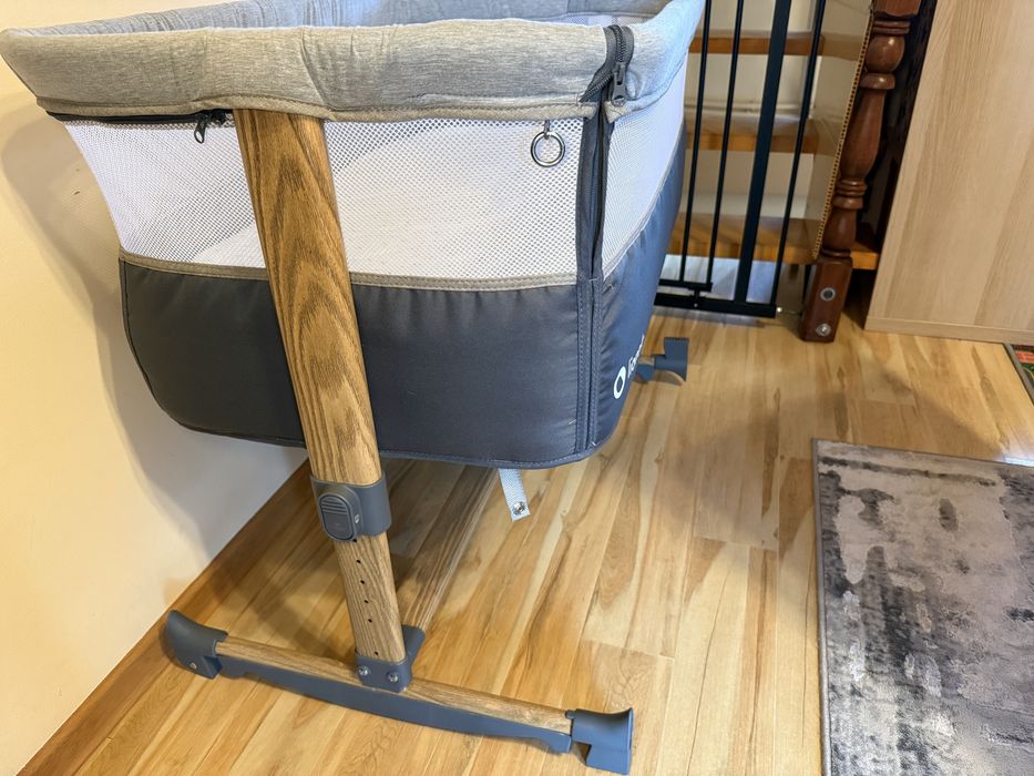 pătuț cosleeper Lionelo Leonie cu saltea extra din cocos