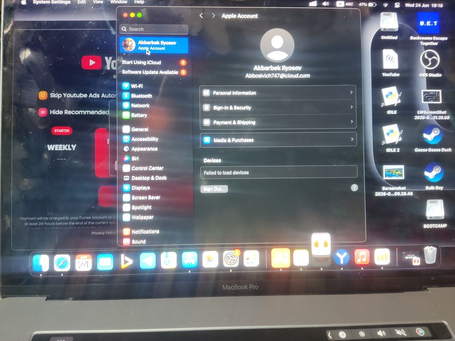 Maxbookpro 2018 yili alo