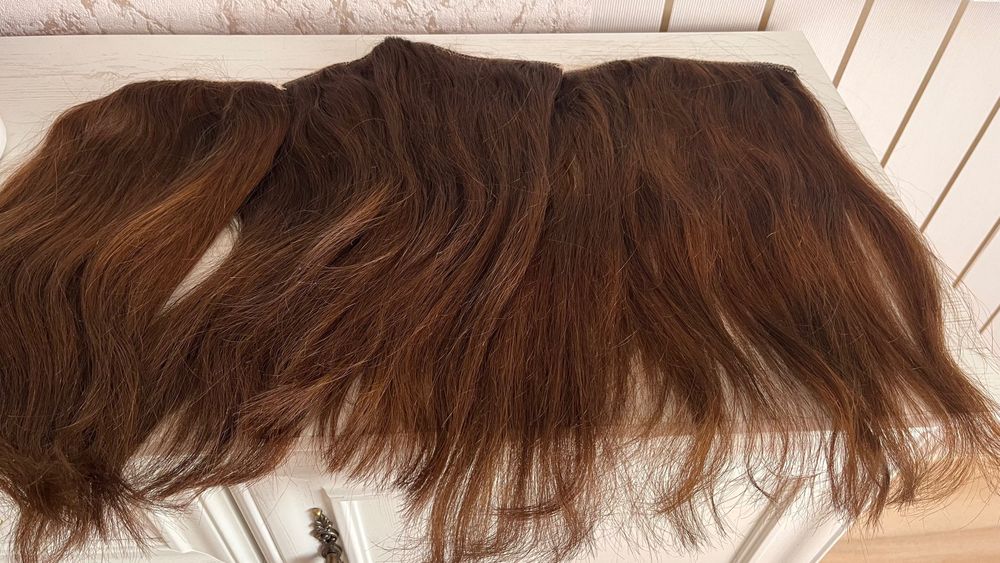 Естествена индийска коса на щипки