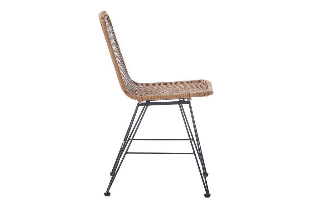 Стол Puzzle-home Pamela, Натурален цвят, Изкуствен ратан, 44х58х82см.