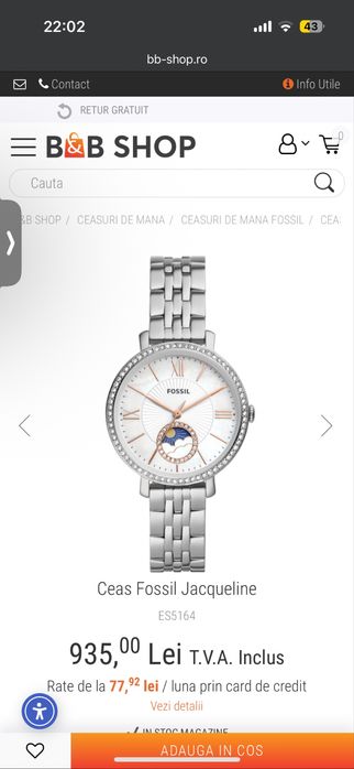 Fossil de dama Jacqueline - 4 modele - nou fiecare