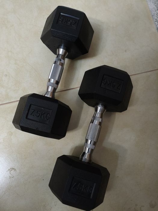 Гантели 15 кг пара. Гексоганальные