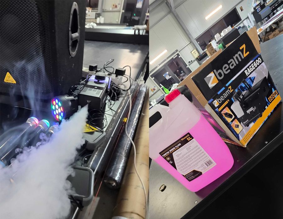 Set Behringer Boxe active + Mixer + LED lights + Microfoane + FUM