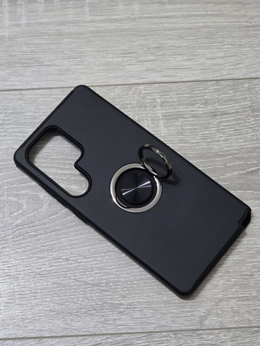 Husă Samsung Galaxy S25 Ultra cu inel metalic – Neagră, Nouă