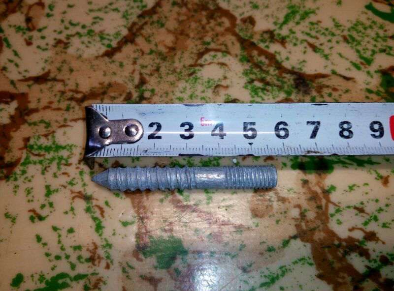 Планка, комбиниран винт - шпилка и крилчата гайка за маса