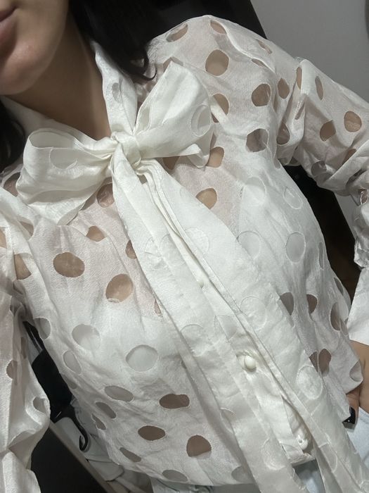 Camasa alba cu funda si buline marimea M