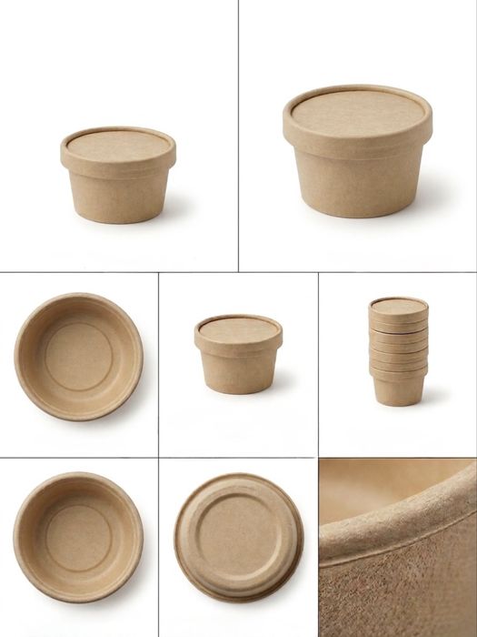 Одноразовая бумажная посуда: стаканы, bowls, касушки