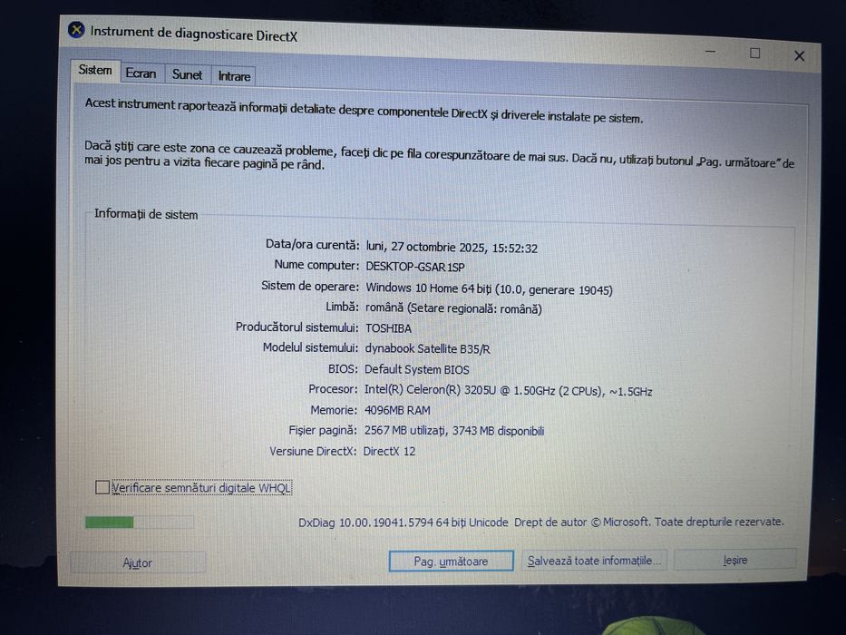 Laptop Toshiba Dynabook Satellite