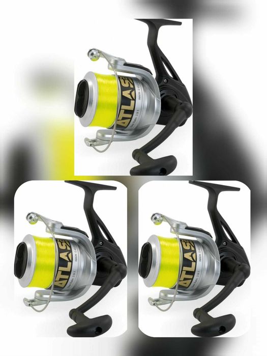 Три макари за дънен риболов с фабрично навита корда LINEAEFFE ATLAS