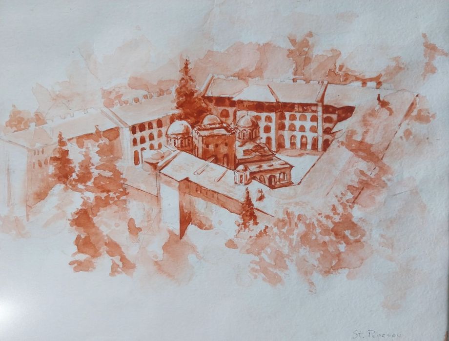 Ștefan Popescu (1872 – 1948)- "Mănăstirea Sfântul Ioan de la Rila"
