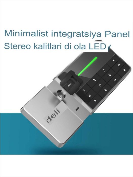 Сейф 450x380x320 ET551 Deli, электронный замок + ключ, черный, 22 кг