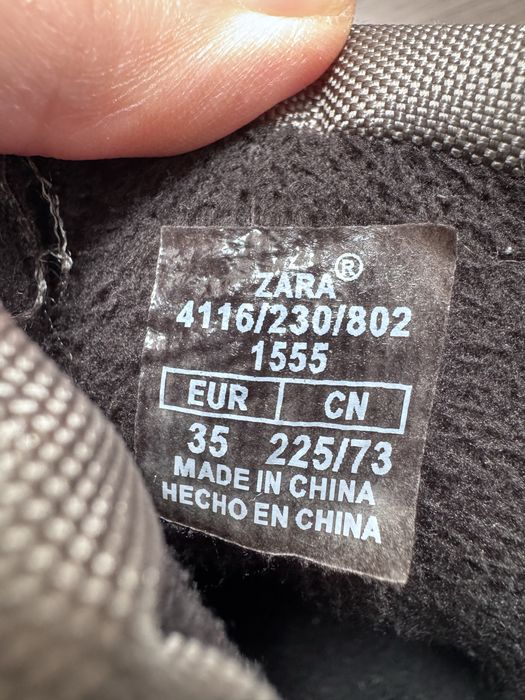 Сапоги новые зимние детские Zara 35 . 1 раз б/у