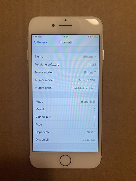 Iphone.7 GOLD ca Nou . Iphone 7 baterie 77%. arata ca Nou