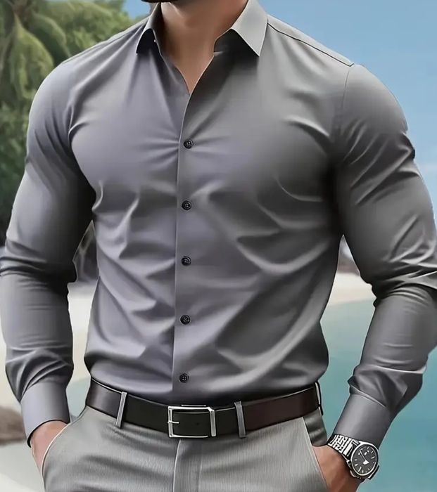 Мъжка сива риза.