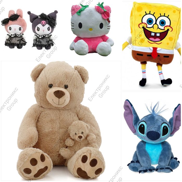 Голям плюшен СТИЧ , голяма плюшена играчка Лило и Стич Подарък 100 см