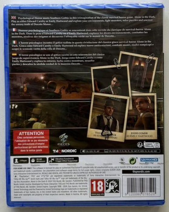 PS5 игра Alone in Dark (Запечатанные в упаковке