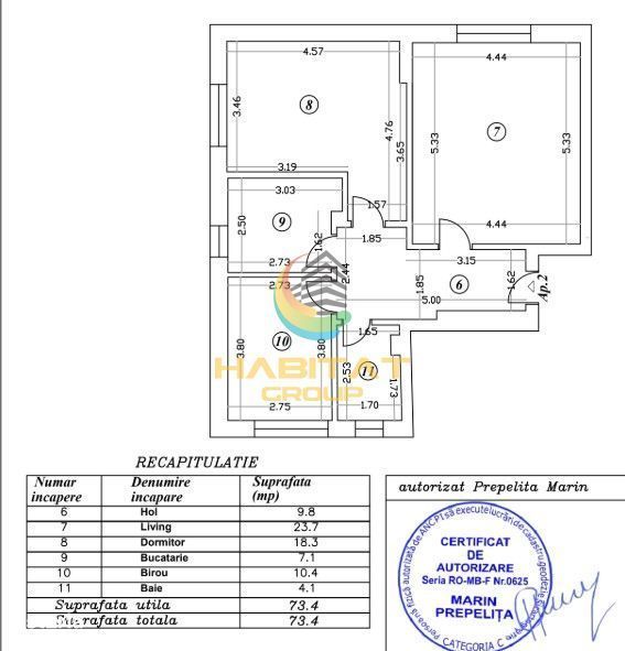 3 camere decomandat bloc nou Mutare rapida