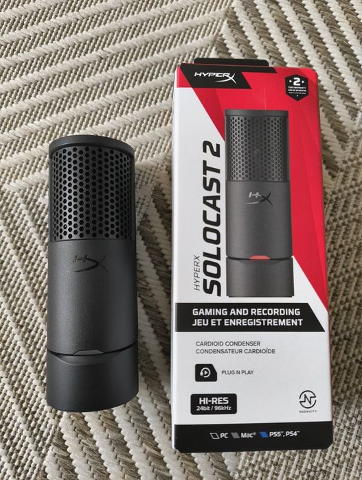Microfon Gaming HYPERX SoloCast 2, USB, negru