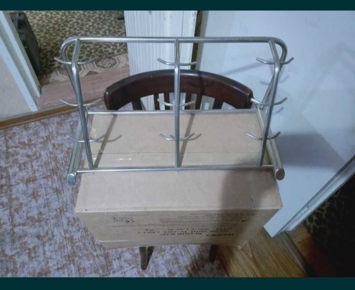 Вешалка для прихожей, нержавейка, СССР.