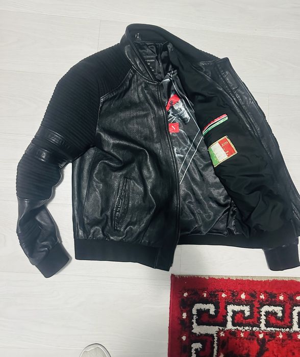 geaca piele naturala Philip Plein