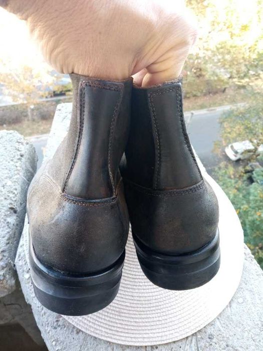 Bocanci montani piele noi, marimea 41 (26 cm)